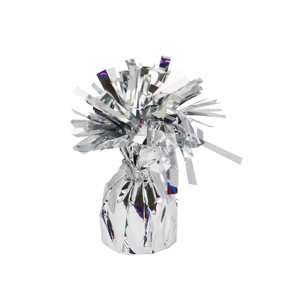 

12 Pcs Balloons Pendant Weight Holders Accessory Aluminum Foil Party Silver Hanging Decor