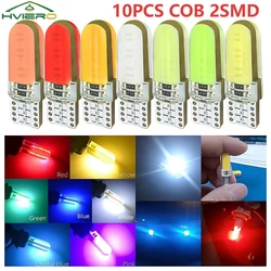 10X 194 2825 WY5W COB Silicagel Waterproof Wedge Light Auto Marker Reading Dome Lamp Parking Bulbs DC12V Led Bulb Multiple Color