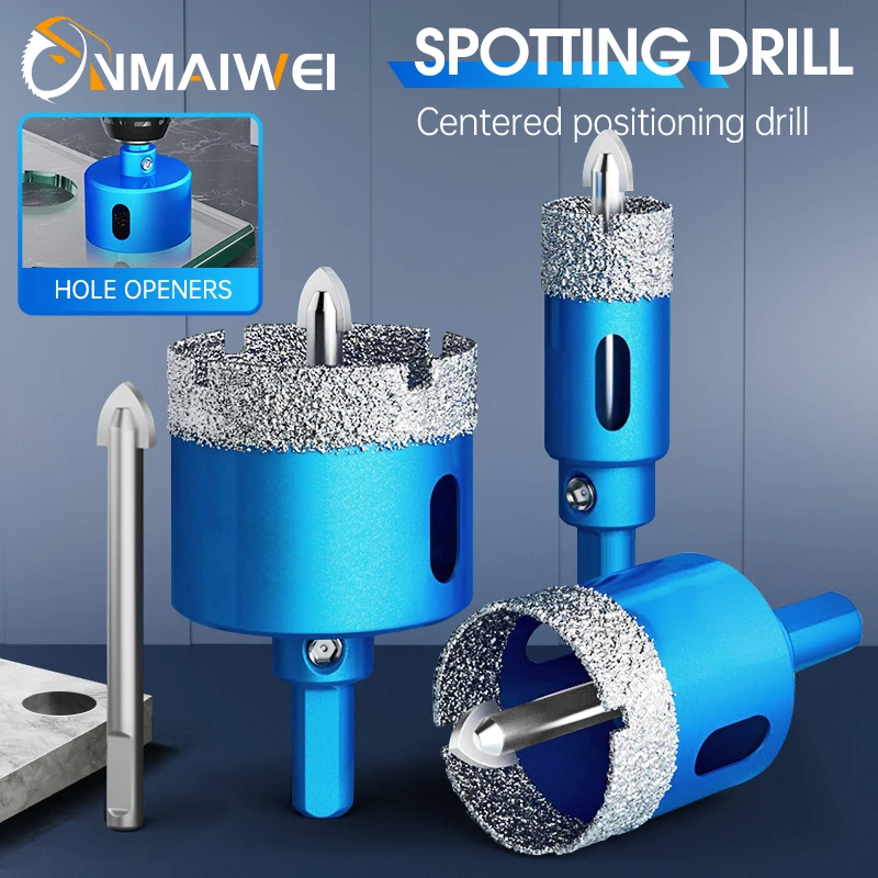 1pc Diamond Coated Hole Saw 18-45mm Core Drill Bit Opener With Position Center Drill Bit For Mable Ceramic Glass Tile Drilling