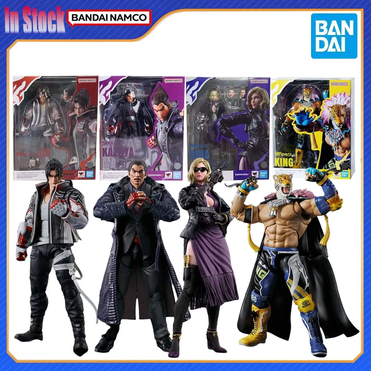 

Подлинная оригинальная аниме-фигурка Bandai Tekken 8, SHF Kazama Mishima King Nina Williams, наборы моделей экшн-фигурок для детей