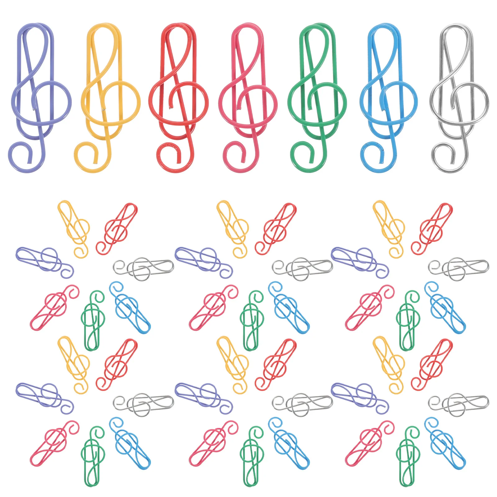 100 قطعة مشابك ورق ملاحظات الموسيقى الإبداعية الملونة الكرتون المعادن مكتب وثيقة ملف كليب مشبك ورق دبابيس ورق معدنية