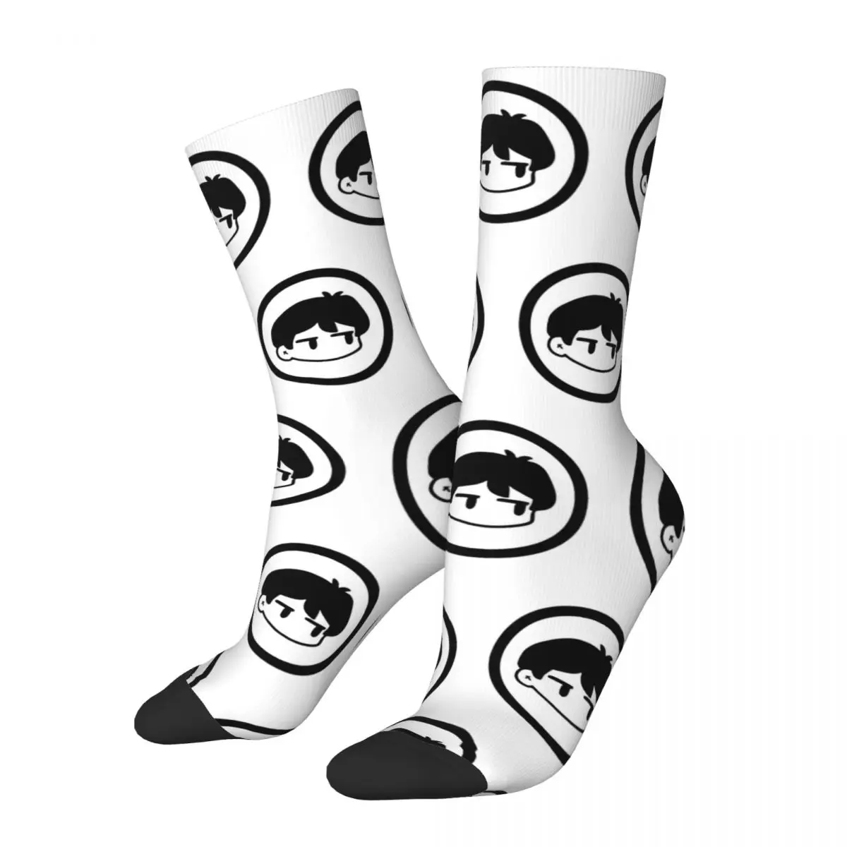 Hip-hop Omori In A Circle Game Theme Design Cozy Crew Socks Stuff All Seasons Cute Middle Tube Socks Non-slip