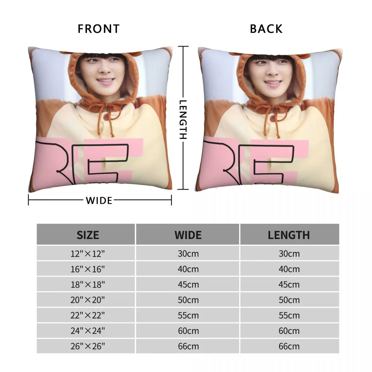 Astro K POP Square Pillowcase Polyester Linen Velvet Pattern Zip Decor Sofa Cushion Cover Wholesale