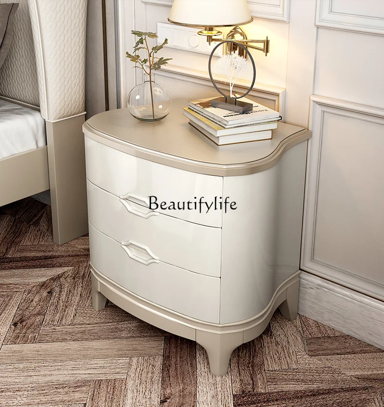 American rural solid wood bed master bedroom simple double bed 1.8 meters light luxury furniture bed