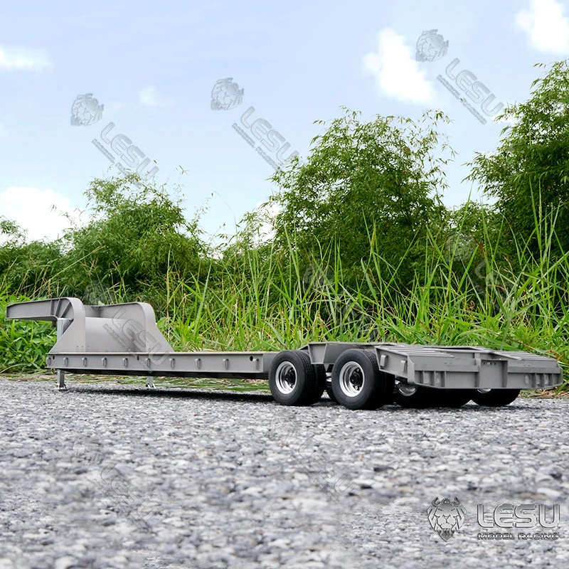 LESU RC Metal Wood Trailer 4 Axles 872MM for 1/14 Scale Remote Control Tamiyaya Tractor Truck Car DIY Model Toys TH16848