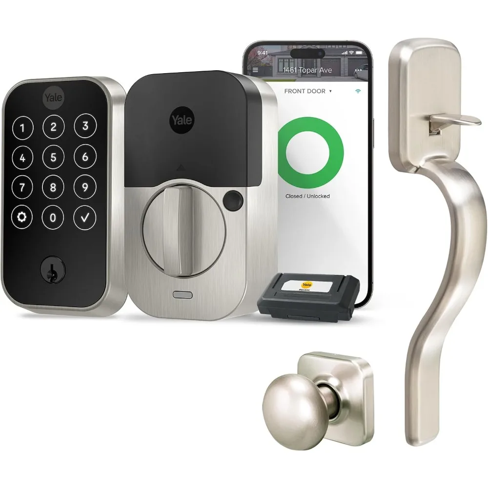 Сенсорный экран Assure Lock 2, с Wi-Fi и ручкой Ridgefield из сатинированного никеля