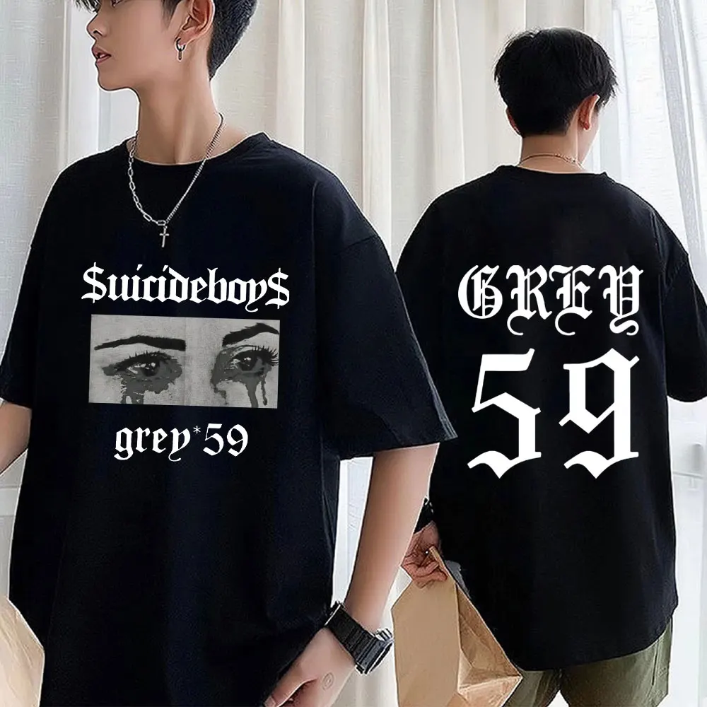 Suicideboys G59 Grey Day 2024 Tour T Shirts Men's Vintage Hip Hop Streetwear Fashion Oversized Cotton Casual Cool Short Sleeve