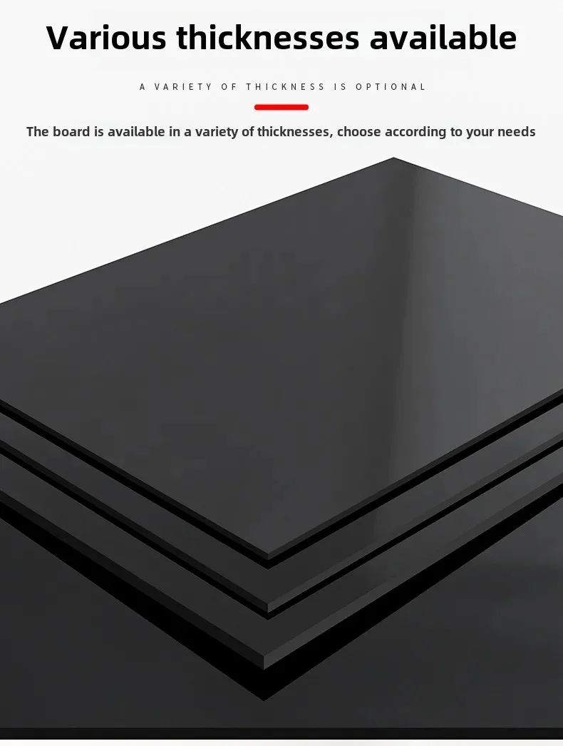 Spiegel-Lichtplatte aus Schwarzem Acryl, Reflektierende Methacrylat-Platte, Maßgefertigtes DIY-Bastelprojekt, Schild, Tischnummernschild – Detail 4