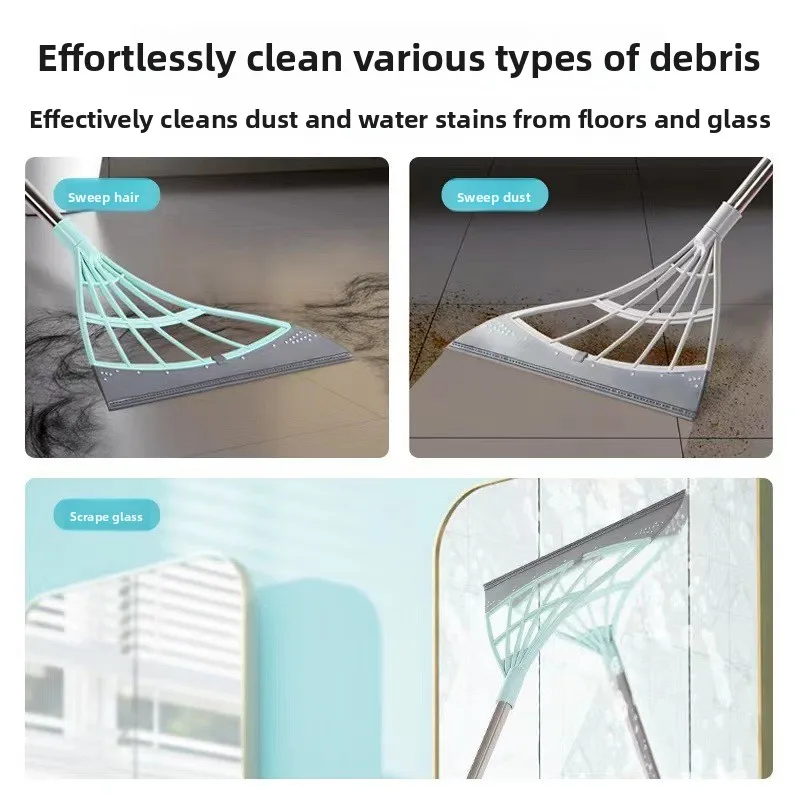 Magic Swee Bru scraping water from a floor