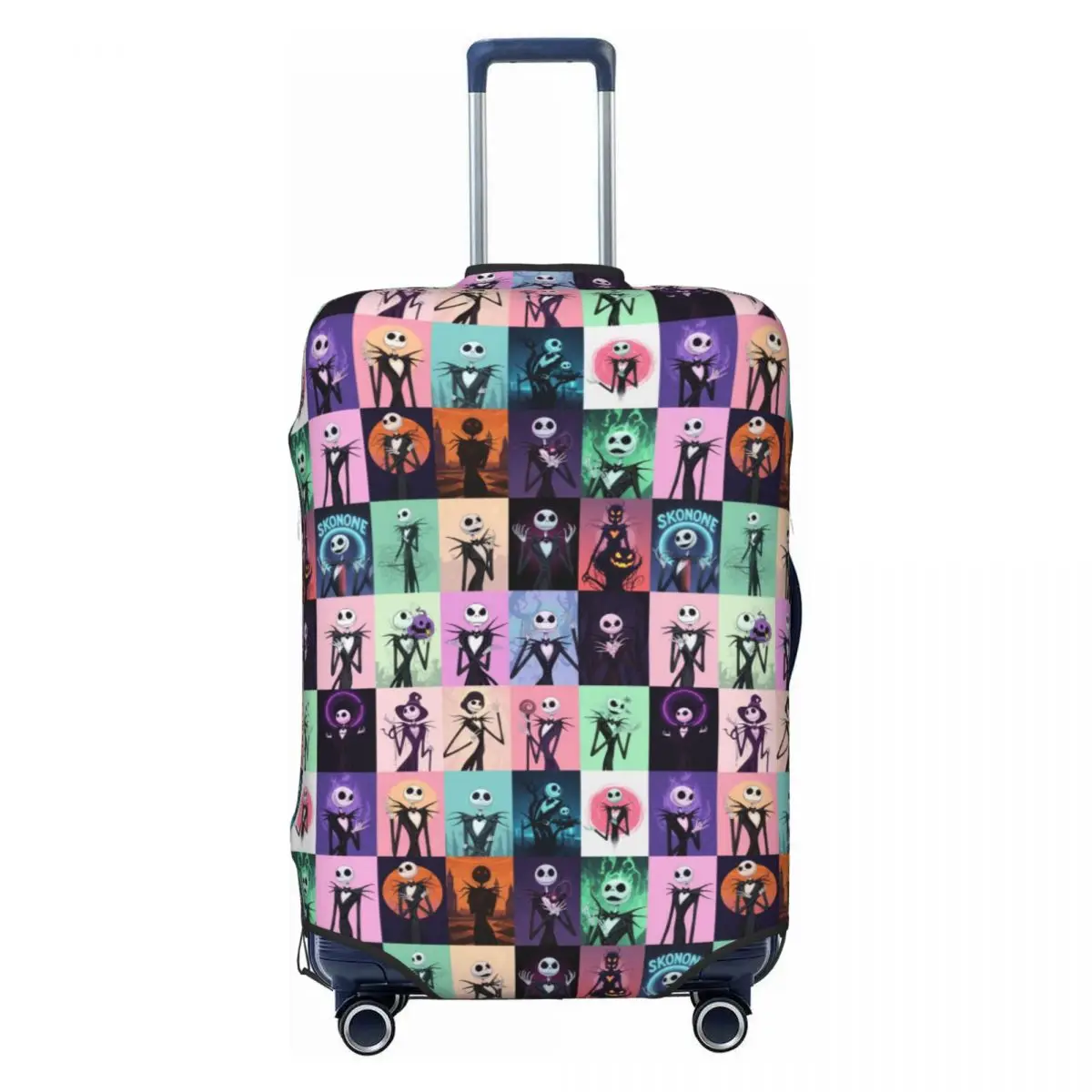 

Эластичный чехол для чемодана Custom Jack S-Skellingtones Travel Luggage Cover, защитный чехол для чемодана «Кошмар перед Рождеством», подходит для чемоданов 18-32 дюймов