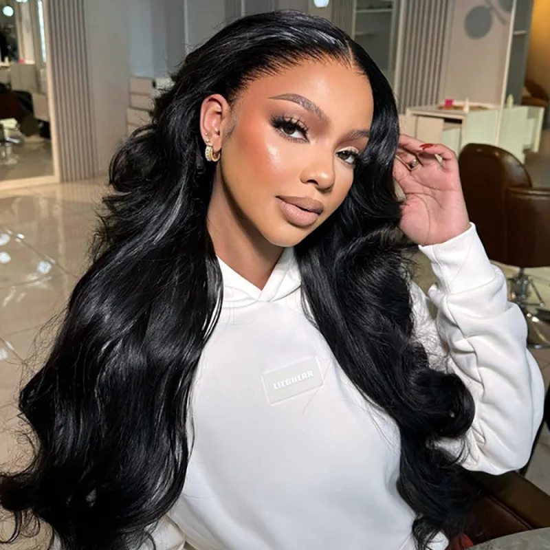 Body Wave 6x4 Lace Closure Wigs Human Hair Glueless Pre Plucked Pre Cut Closure Wig Put On and Go Glueless Wig Human Hair