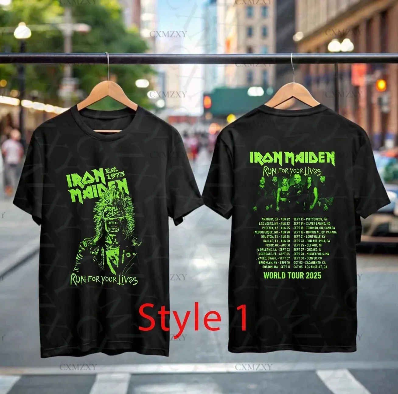 

Irons Maidening Run For Your Lives World Tour 2025 Europe Tour Unisex Fan Gift 100% Cotton T Shirt