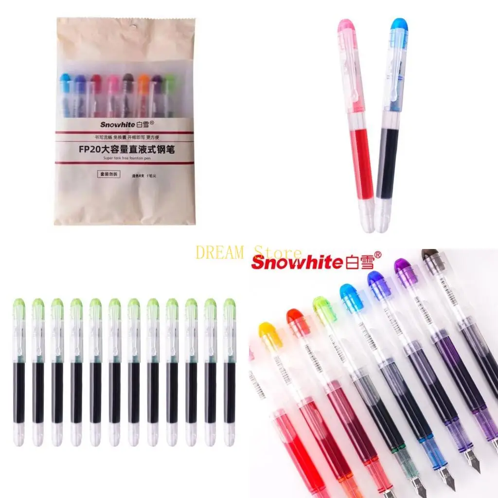 

Перьевая ручка с наконечником F, чернильная ручка большой емкости, ручка для каллиграфии, товары для искусства, лучшая