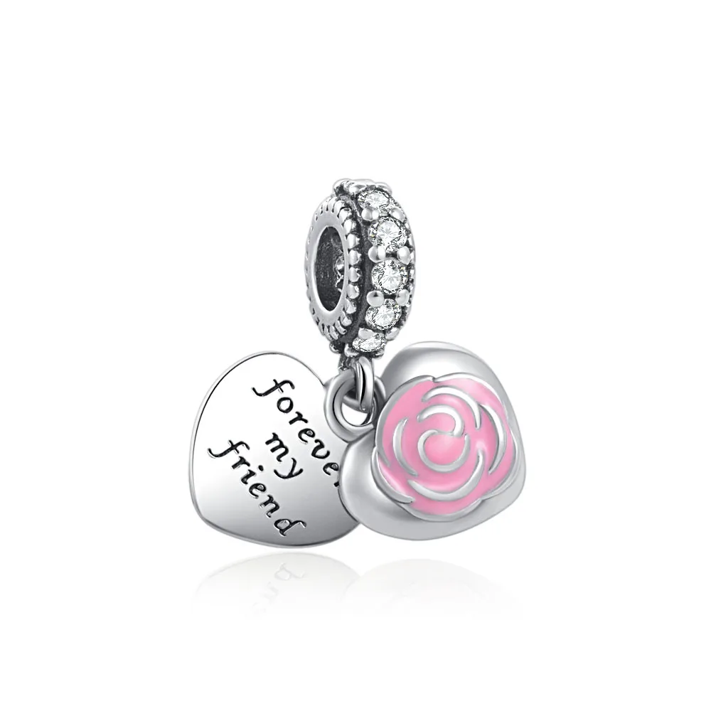2024 Hot Sale 925 Silver Poker Hearts A Pendant Charms Luminous pumpkin Beads fit Diy Pink Bag Bracelet of women\' bijou jewelry