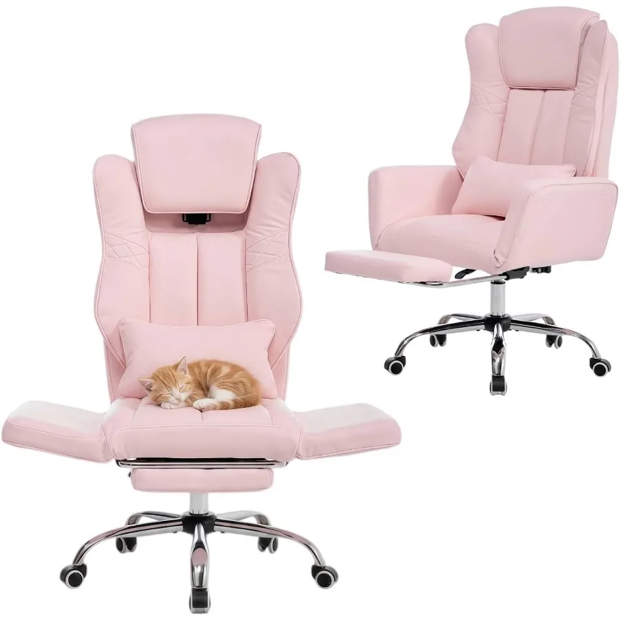 Cross Legged Office Chair with Adjsutable Armrests and Headrest