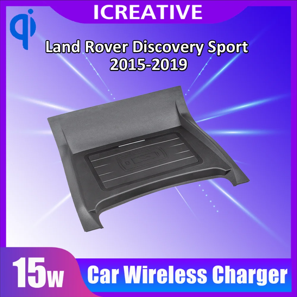 Car Charger 15W QI Wireless Charger For Land Rover Discovery Sport 2015-2019 Fast Charging Plate Phone Holder Accessories