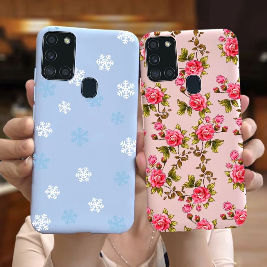 For Samsung Galaxy A21s / M21s Case Peony Beautiful Butterfly Painting Phone Cover For On Fundas Samsung A21S A 21s A21 S  A217F