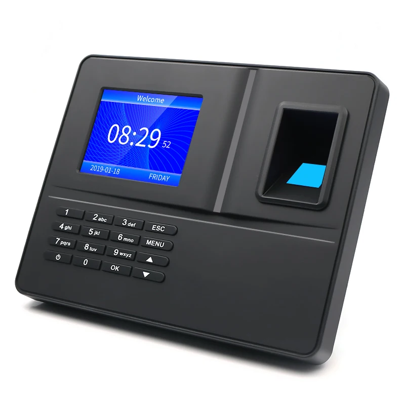 Biometric TFT LCD Display USB Time Clock Employee Checking-in Recorder  Fingerprint time attendance machine