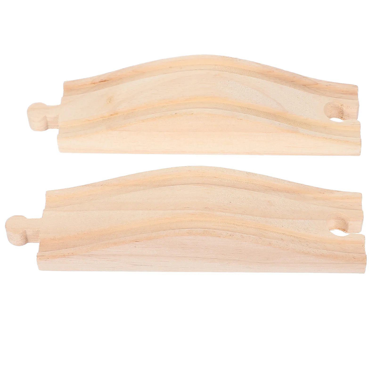 

2Pcs Wooden Train Track Accessories Educational Set DIY Kids Wooden Railway Scenes Creative Slopes