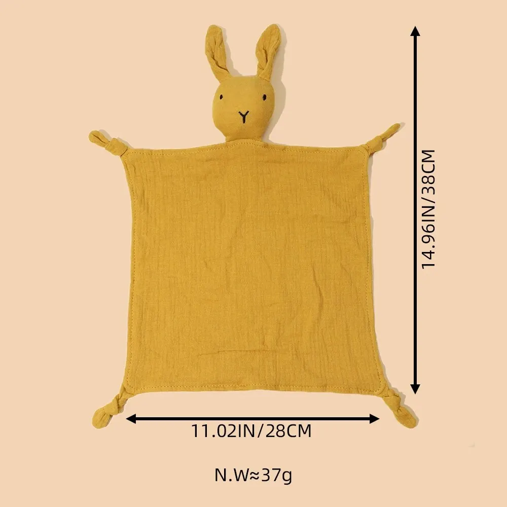 Pure Cotton Soft Baby Soothing Towel Cute Rabbit Bib Infant Comforting Towel Rabbit Baby Face Towel Handkerchief Baby & Girl Toy