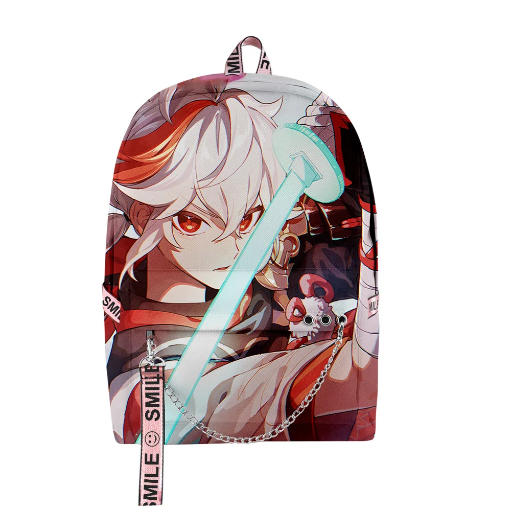 

Trendy Genshin Impact Kaedehara Kazuha School Bags Unisex 3D Print Oxford Waterproof Notebook multifunction Travel Backpacks