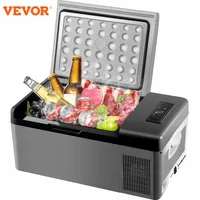 VEVOR Mini Fridge Mini Refrigerator Portable Car Freezer 12V/24V 15L Compressor Cooler for Traveling Camping Outdoor Activities