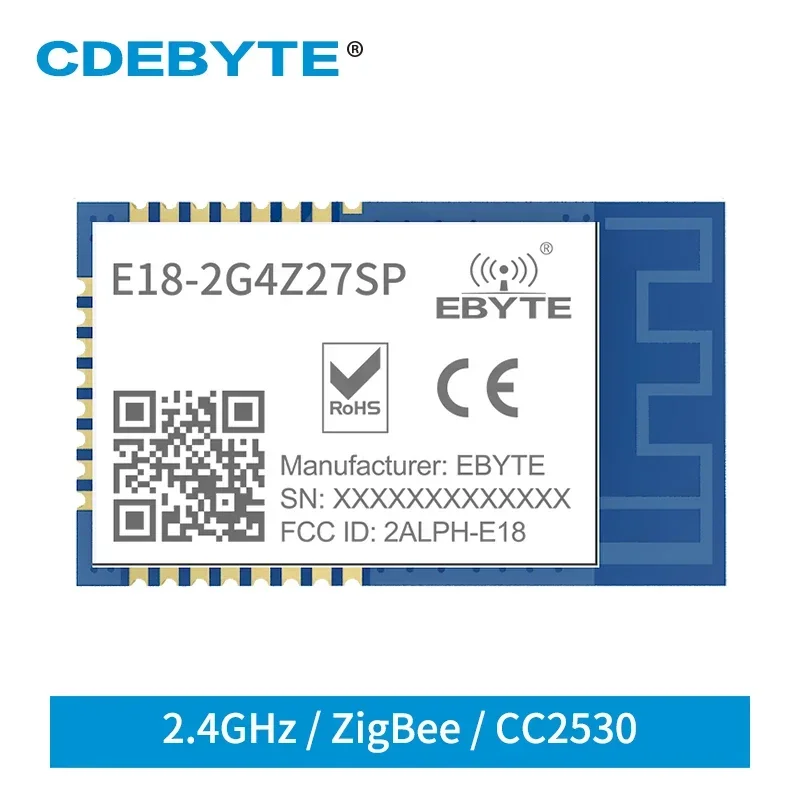 

2.4G ZigBee3.0 CC2530 Ad Hoc Mesh Network Wireless Module E18-2G4Z27SP 27dBm PA+LNA SMD PCB Antenna Zigbee Module For Smart Home