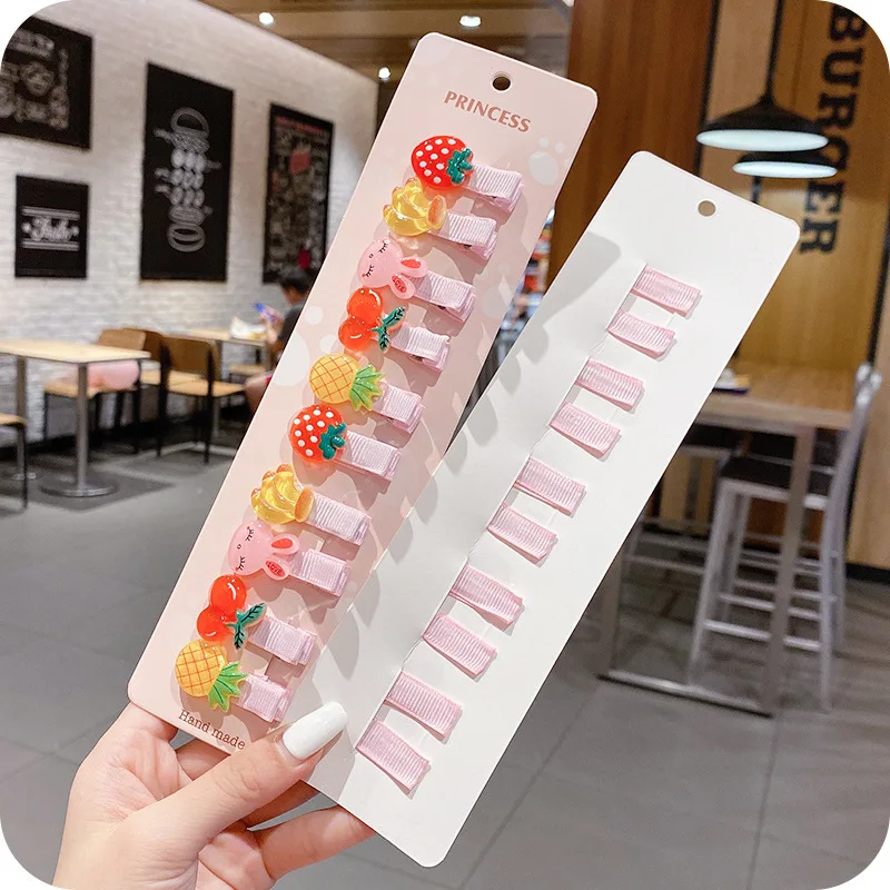 Children Hairpin Fruit Hair Clips Baby Side Bangs Clip for Kawaii Girls Headdress Hair Accessories Baby Bows 10 PCS 2026New C149