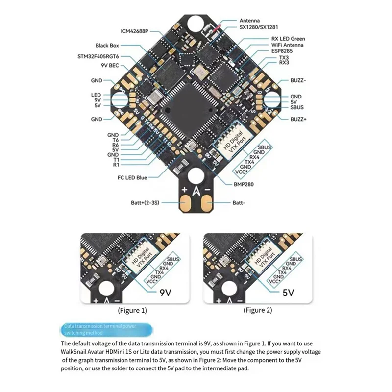 

-FDDT F4 2-3S 20A AIO контроллер полета V1 для Pavo Pico бесщеточный Bwhoop Quadcopter HX115 SE Зубочистка Дроны Квадрокоптер