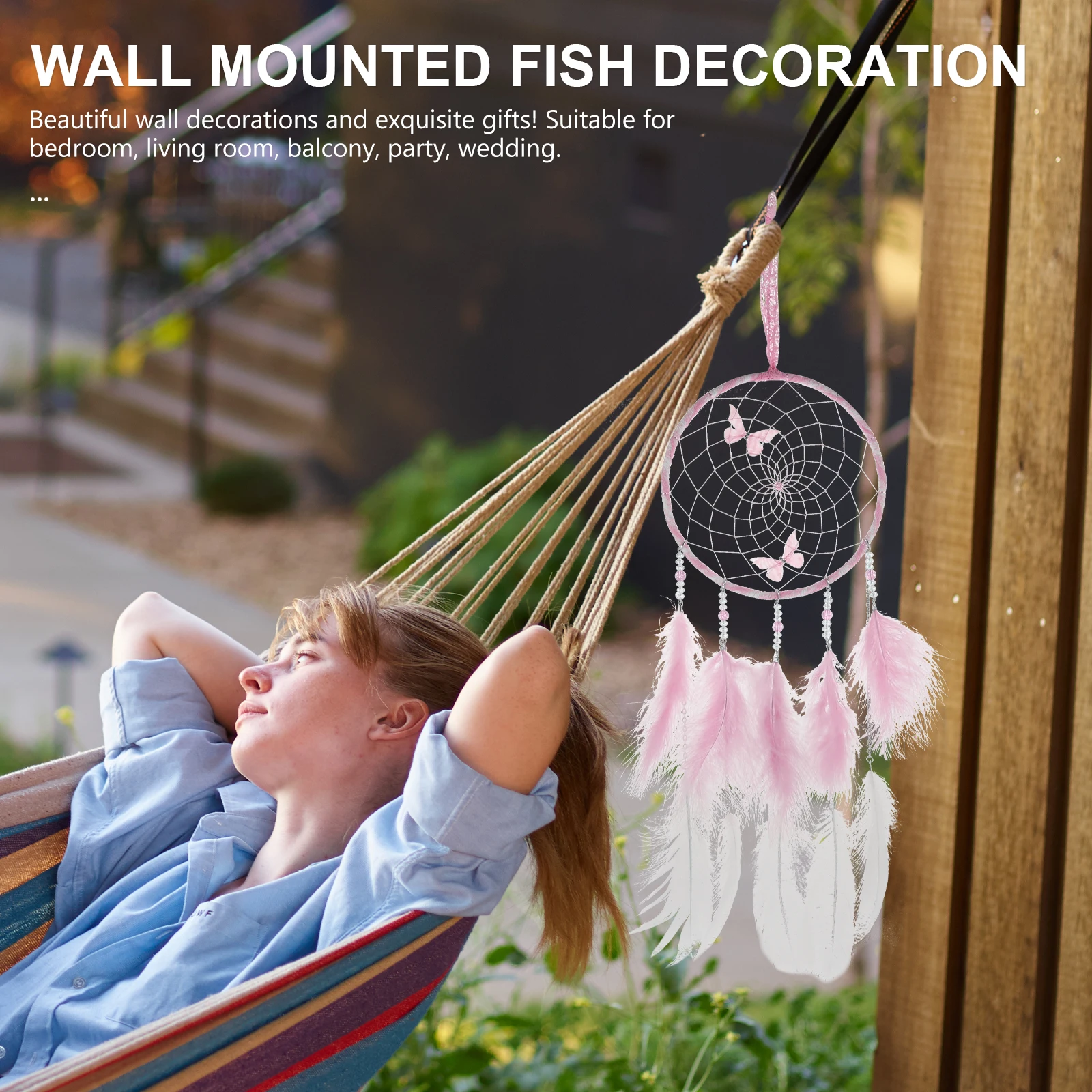 

Colorful Butterfly Pendant Dreamcatcher Hanging Decor Creative Wind Chime Party Gift Home Garden nament Photoshoot Prop