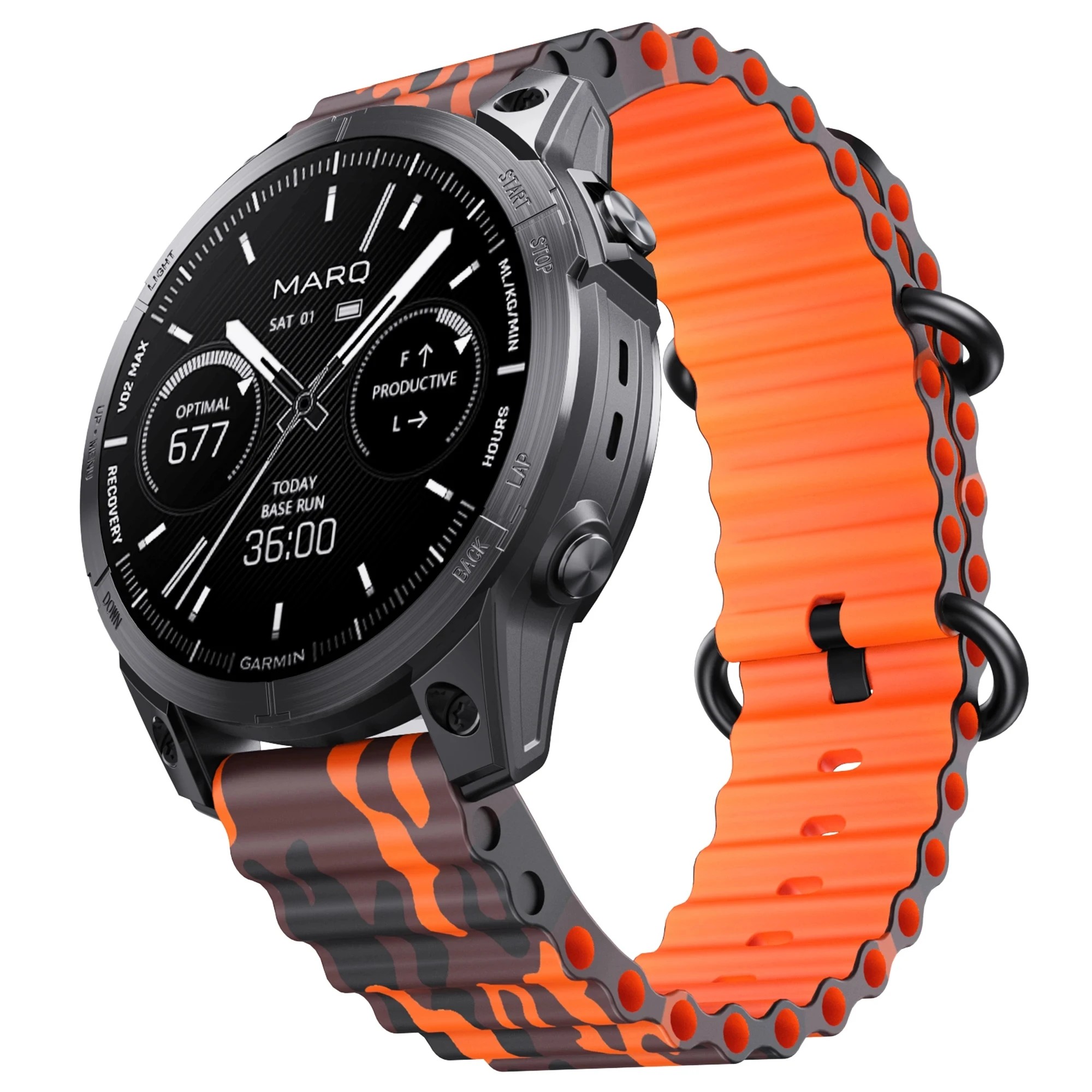 

RUNCOOL 22 26MM Ocean Camouflage Silicone Watch Band for Garmin Fenix5/5X/6/6 Pro/7/7X Instinct 2/2X Quick Release Bracelet