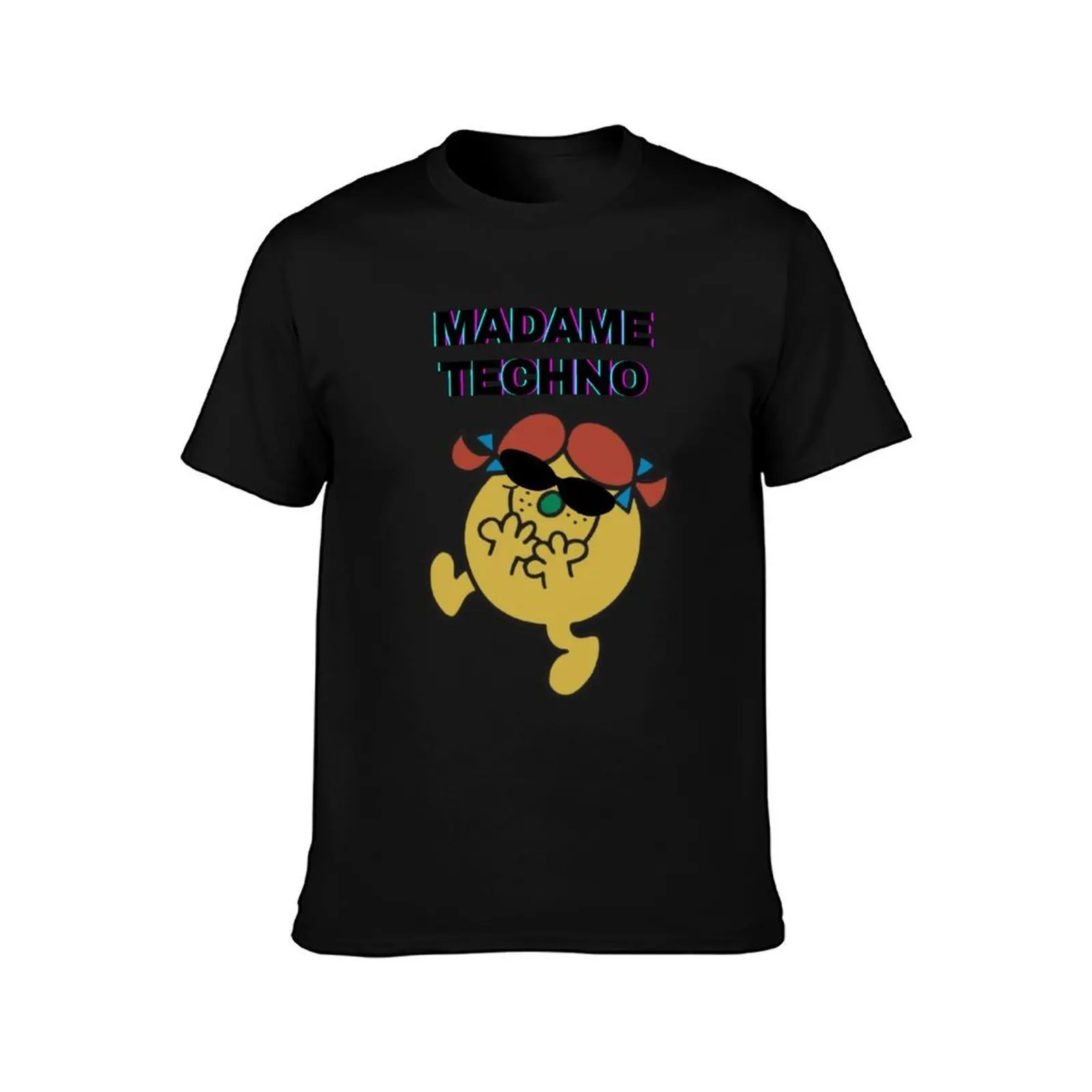 Madame Techno Fun Icon For Electronic Music Fans T-Shirt, Summer Casual Cotton Tee, Oversized Streetwear Tops, Unisex Men Women