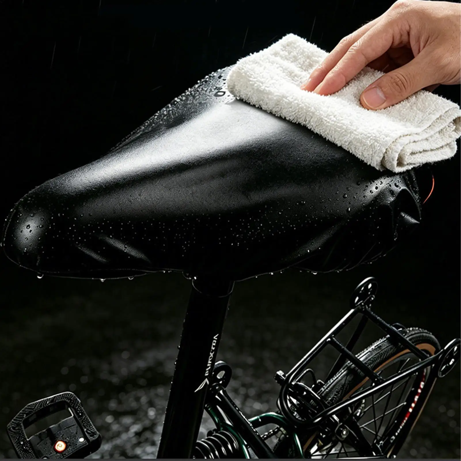 Bicycle saddle rainproof cover seat cushion rainproof cover with storage pouch bicycle rainproof cover summer riding equipment