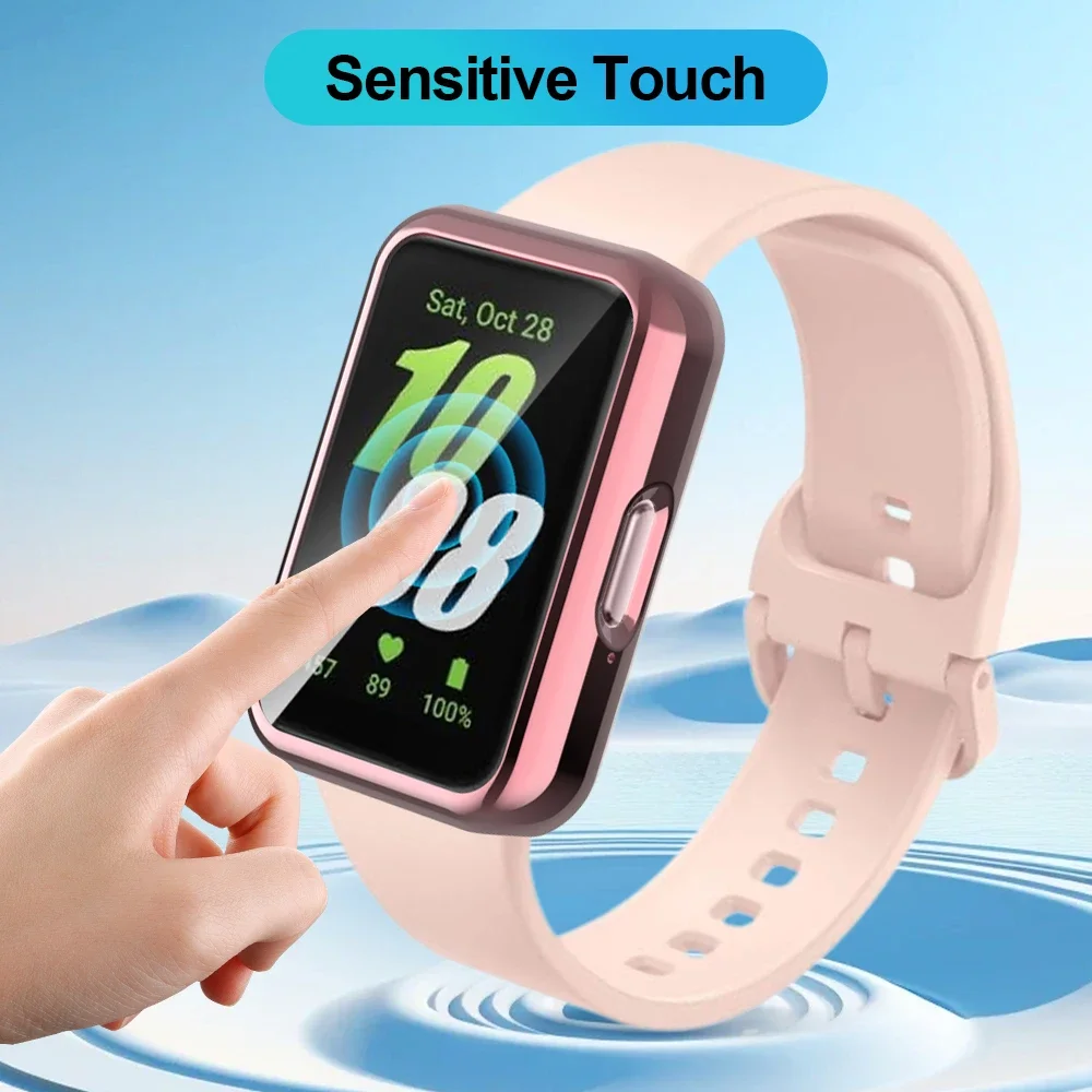 Full Cover Protective Case for Samsung Galaxy Fit3 Smart Watch,Soft TPU Screen Protector Coverage Bumper Galaxy Fit3 Accessories