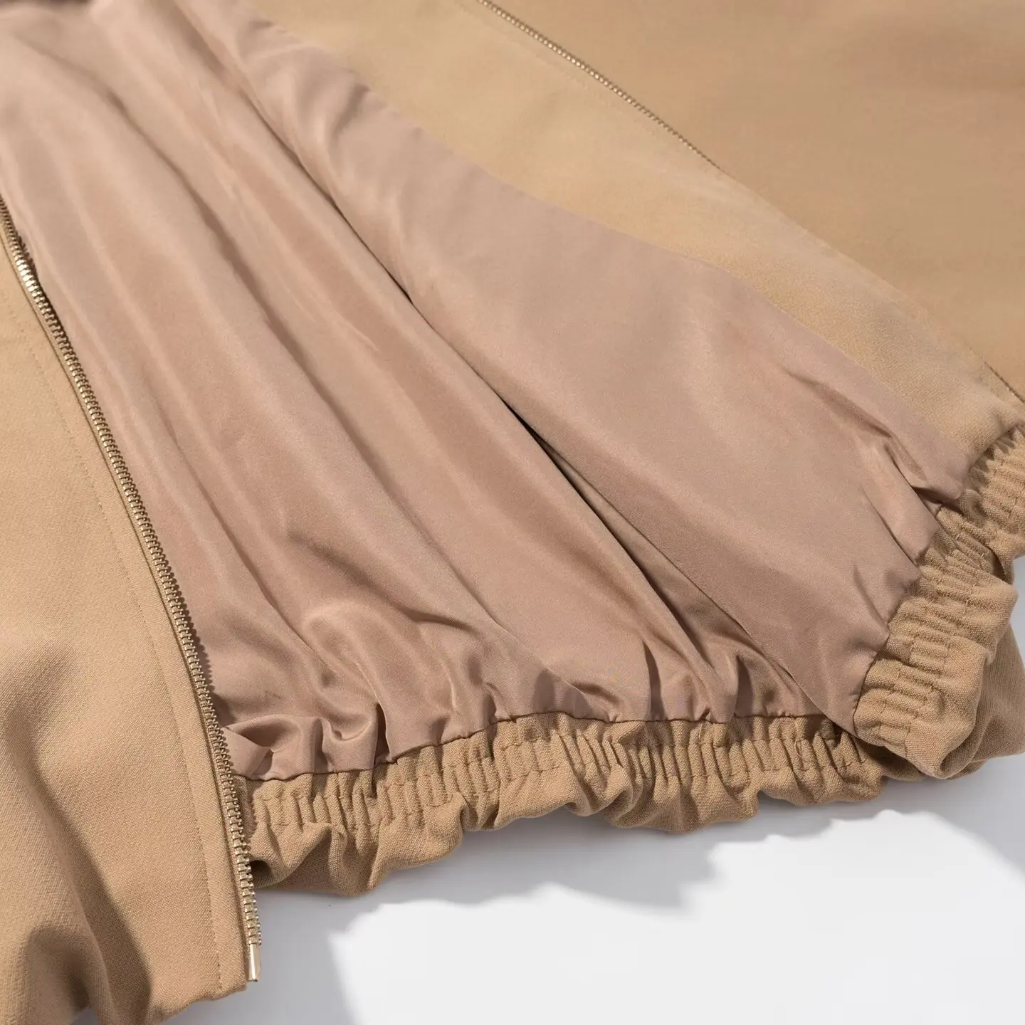 Women Casual Solid Short Jacket Coat Zipper Lapel Full Sleeve Pockets Elastic Cuff Jackets Autumn Lady Chic Street Outerwear