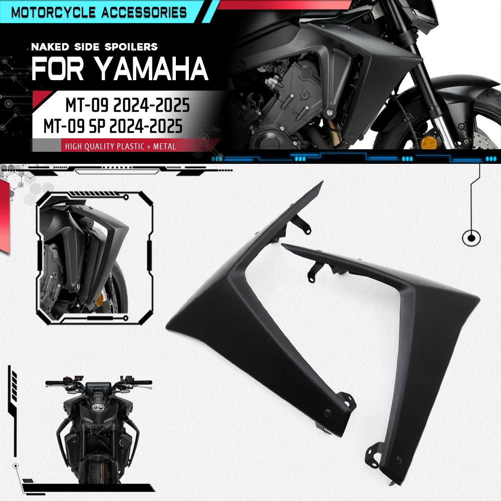 

Для Yamaha MT-09 MT09 SP 2024 2025 аксессуары для мотоциклов, спортивная прижимная сила, боковые спойлеры, аэродинамические дефлекторы крыльев