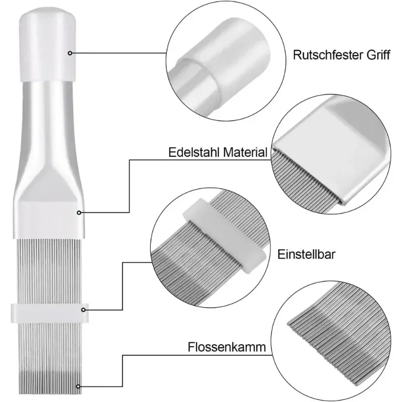 Neu: Reinigungsbürste für Kondensator, Trockner, Klapfkamm, Kühlschrank, Klimaanlage, Metallreinigung, Kühler, Verdampfer