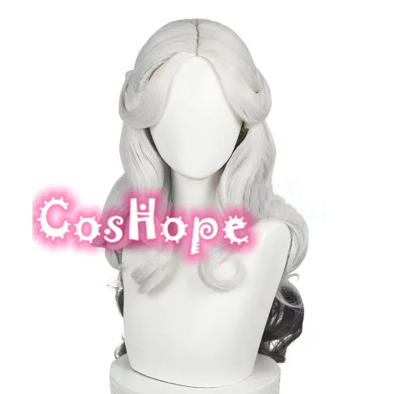 Peruka Ada Mesmer Kręcone Fale Czarno-Szara Peruka Anime Cosplay Odporna na Ciepło Syntetyczna Wigsv;2,r'6;t.