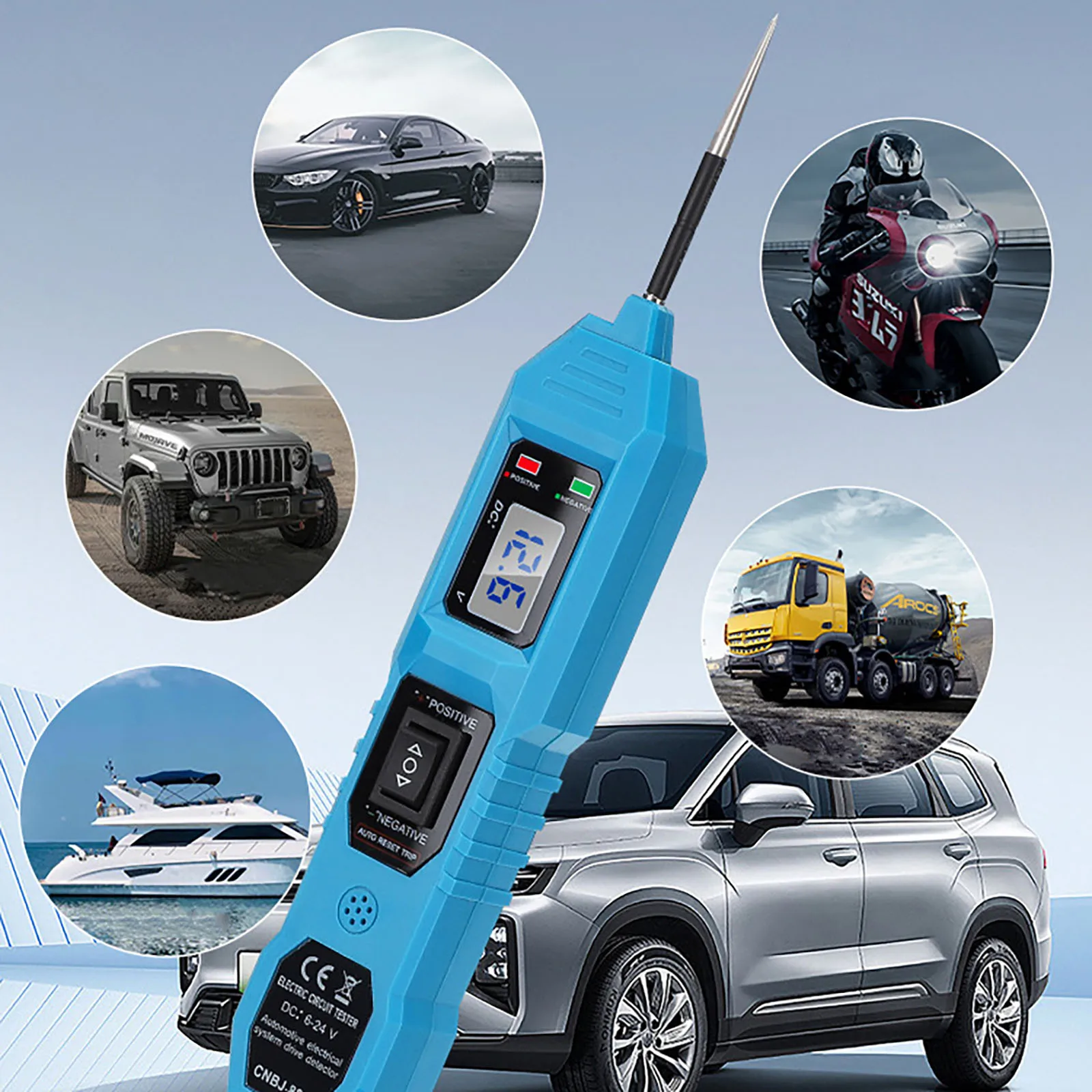 DC 3.5-36V Automotive Circuit Tester Digital Car Power Circuit Tester elettrico sonda strumenti luminosi di prova con Display LCD di tensione