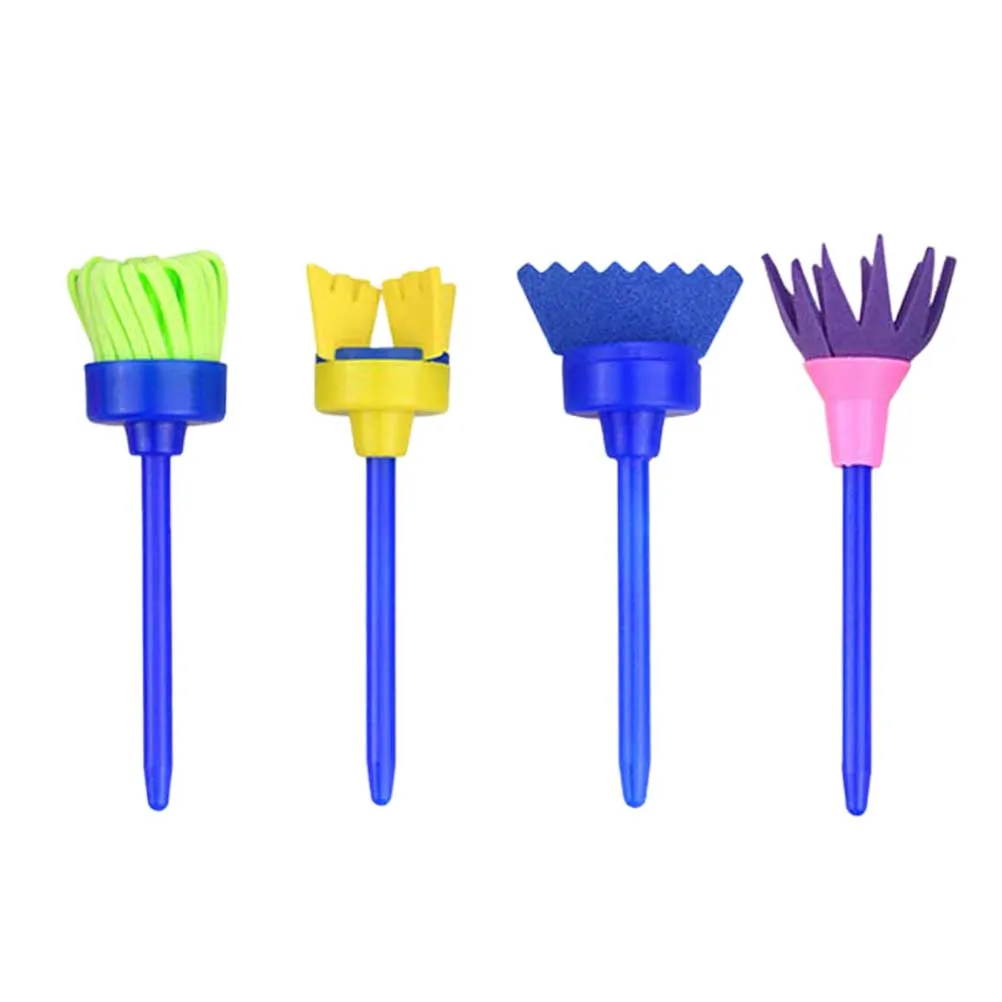 

4 Pcs Painting Sponge Brush Sponges Brushes Kids Roller Rollers for Materials Child