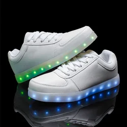 New Fashion LED Light Usb Charge Shoes for Women and Men Luminous Casual Sneakers Couples Sport Skateboard Shoes Zapatos Mujer