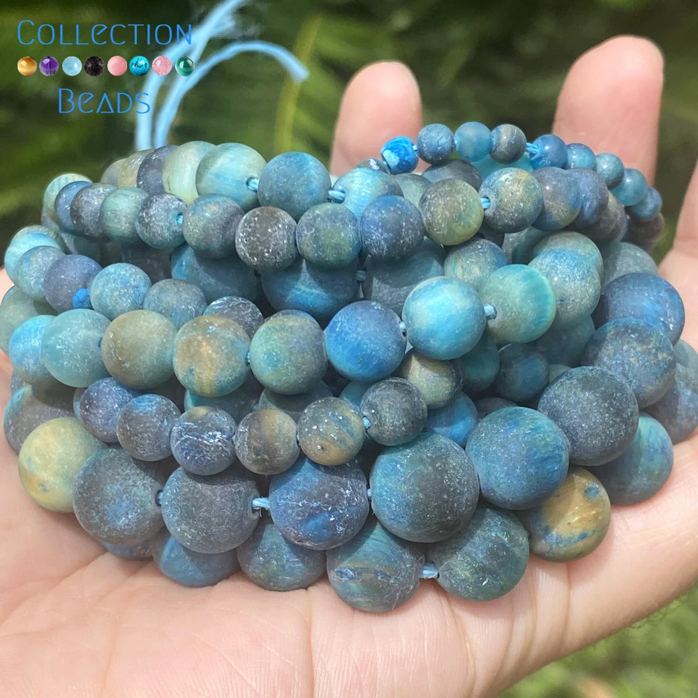 Perles Rondes en Pierre Naturelle Œil de Tigre Bleu, 4, 6, 8, 10mm, 256, pour Bijoux de Direction, Bracelet, Collier Fait à la Main, 15 en Vrac