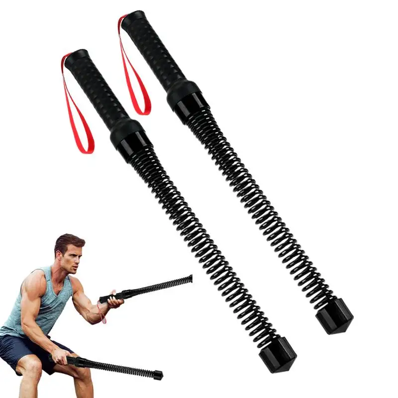 

2Pcs Strength Training Bar Ergonomic Fitness Grip Bar Biceps Strengthener Spring Arm Strength Expander Arm Muscle Trainer