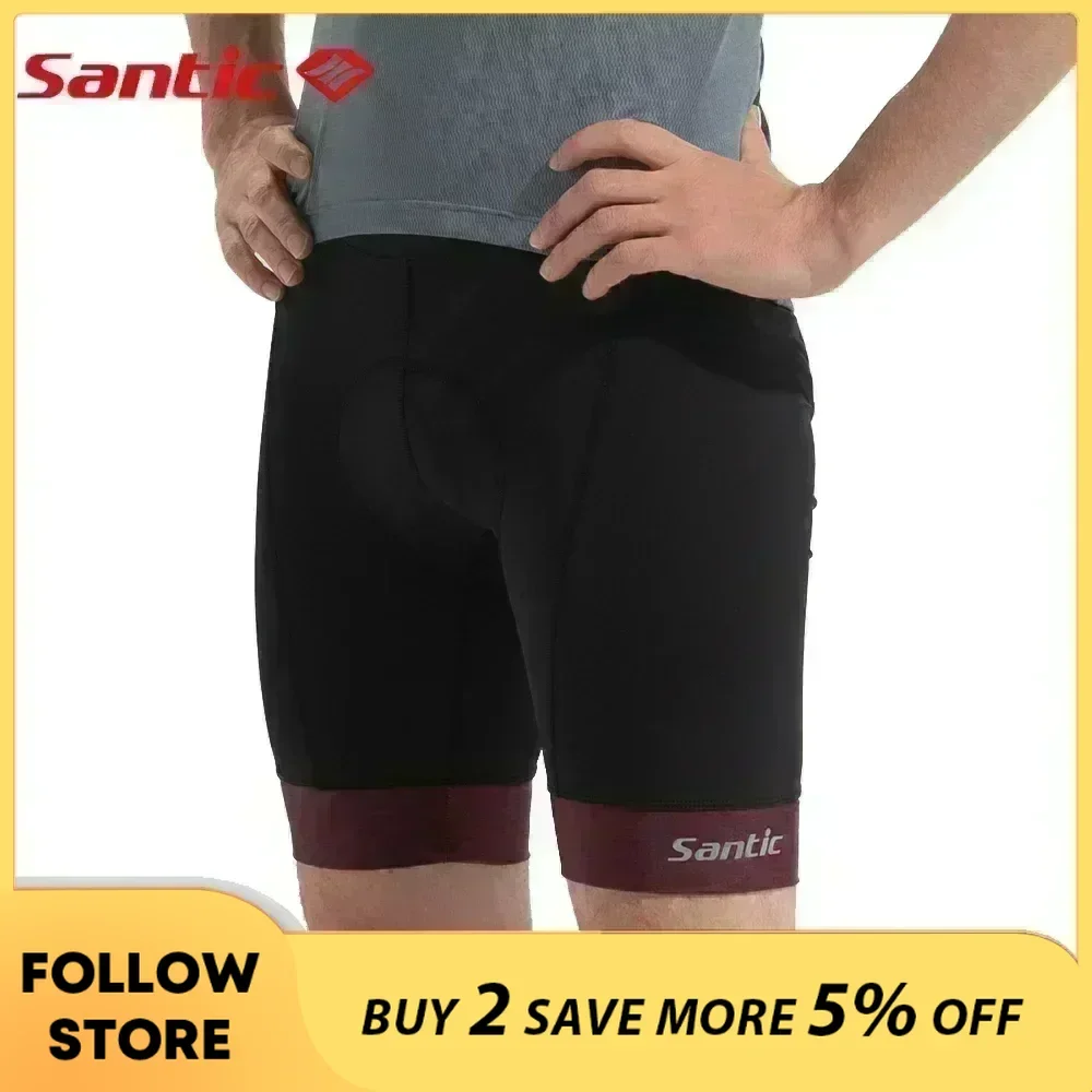 Santic erkek Bisiklet Şort 4D Yastıklı MTB Bisiklet Şort Nefes Yansıtıcı Yol Bisiklet Giyim Hızlı Kuru Sürme Pantolon AB/ABD Boyutu