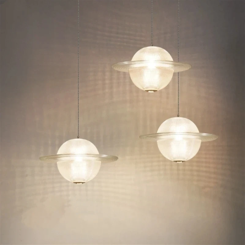 

Designer glass pendant light Creative planet light Kitchen Hanging Lamp Restaurant Shop Bar Bedroom Bedside coffee bar light