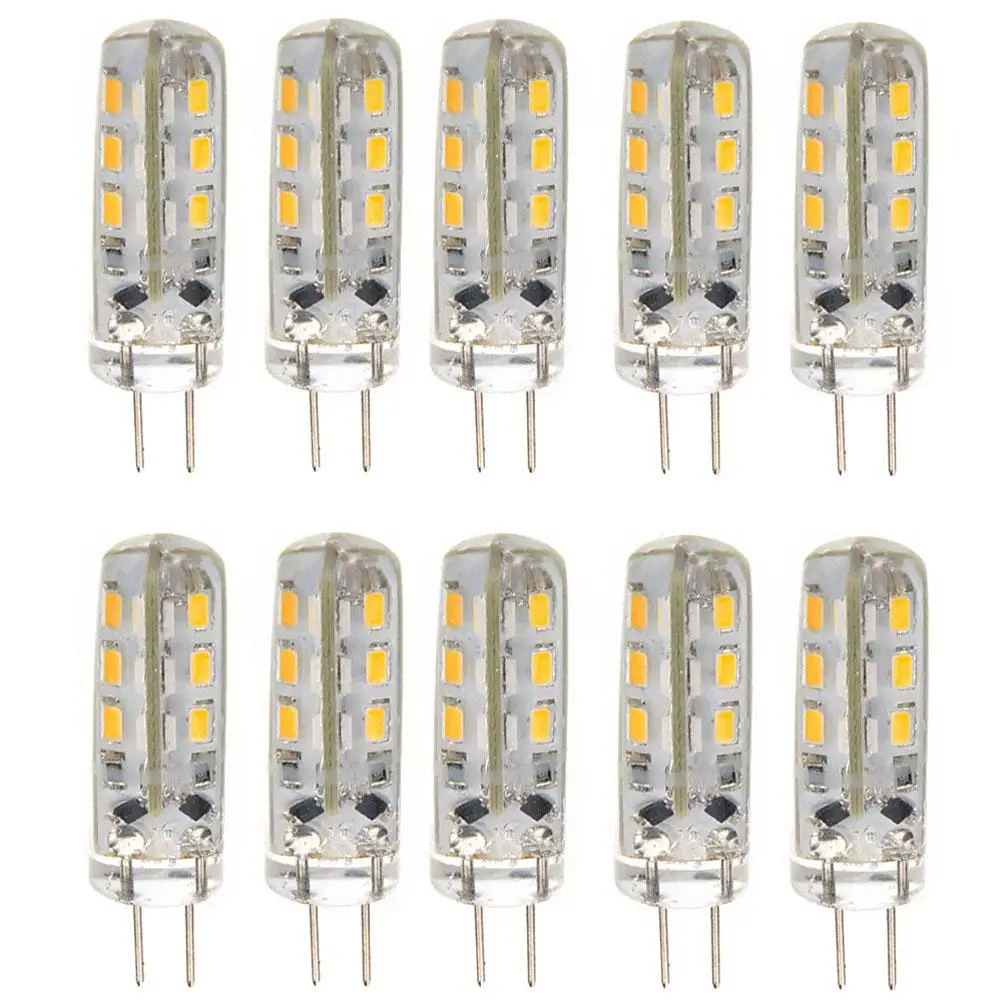 

10pcs G4 LED Bulb 12V Warm White 3014 SMD Energy-saving Low Power Consumption Easy Install Replace