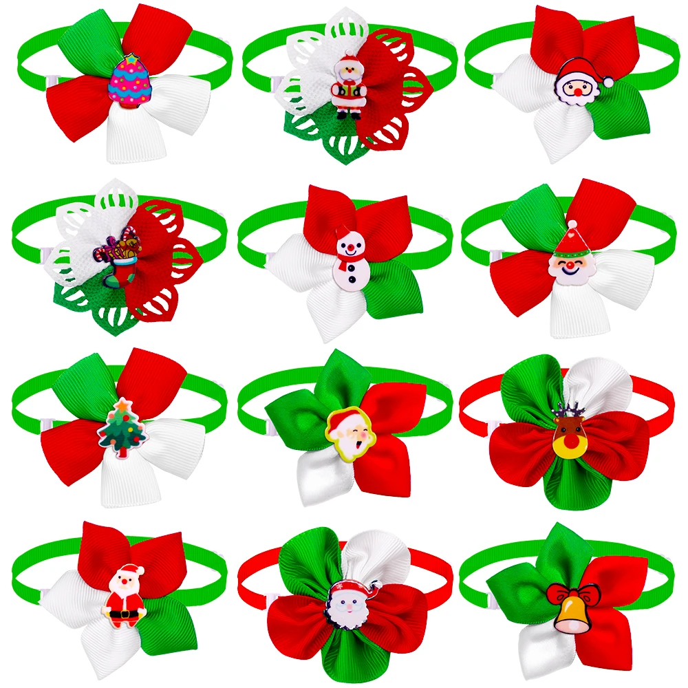 5/10PCS Fashion Dog Bowties Christmas Party Adjustable Pet Dog Bow Ties Collars For Dogs and Cats Pet Grooming Accessories