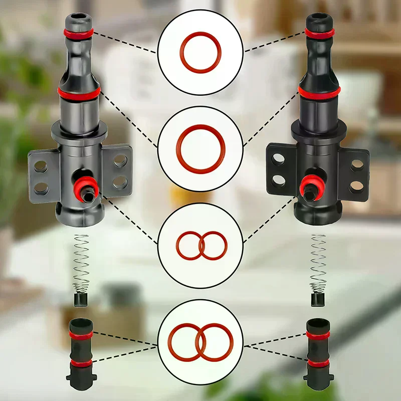 Zestaw 30 O-ringów uszczelniających, silikonowe uszczelki do ekspresu do kawy Saeco, uszczelki do grupy zaparzającej, uszczelki do złączki wylewki, akcesoria.