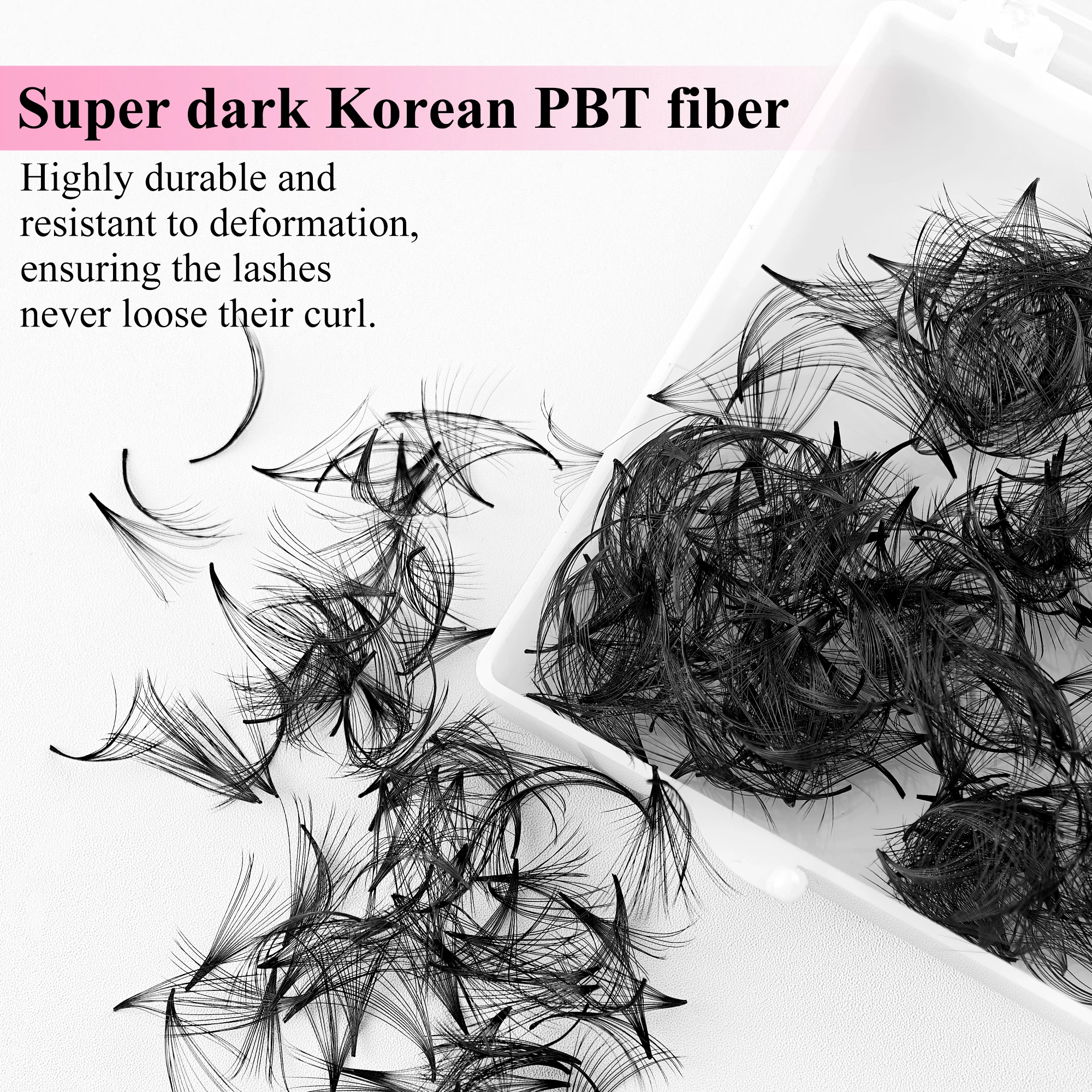 ABONNIE 500 Fans Pointy Base Loose Premade Volume Fans Mega False Russian Lashes Fluffy Individual Lashes Extension Eyelashes