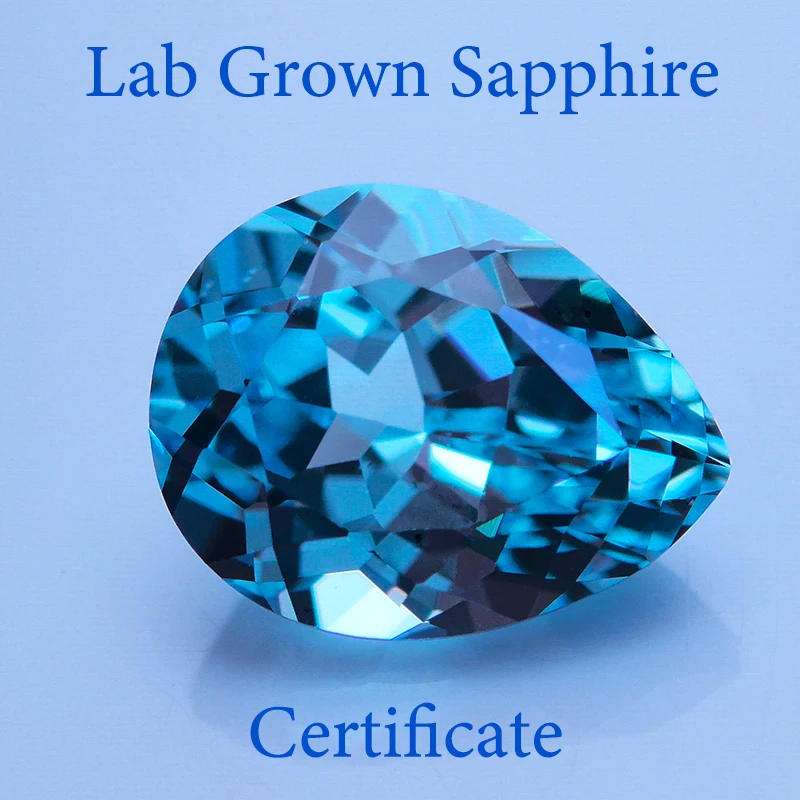 

Top Lab Grown Pear Cut Aquamarine Gemstone VVS1 for Diy Advanced Jewelry Charms Make Materials Selectable AGL Certificate